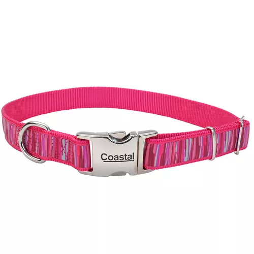 Ribbon Adjustable Dog Collar with Metal Buckle Product image