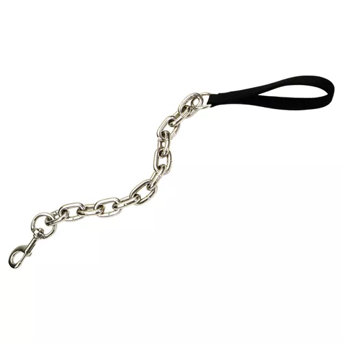 Giant Chain Dog Traffic Leash with Nylon Handle Product image